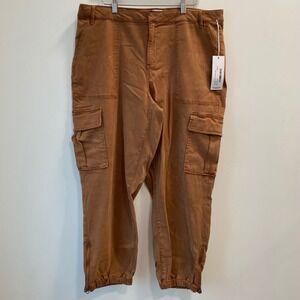 Herizon Cargo Pant Women 16W Toffee Niki Cargo Pant Utility Zipper Cuffs
